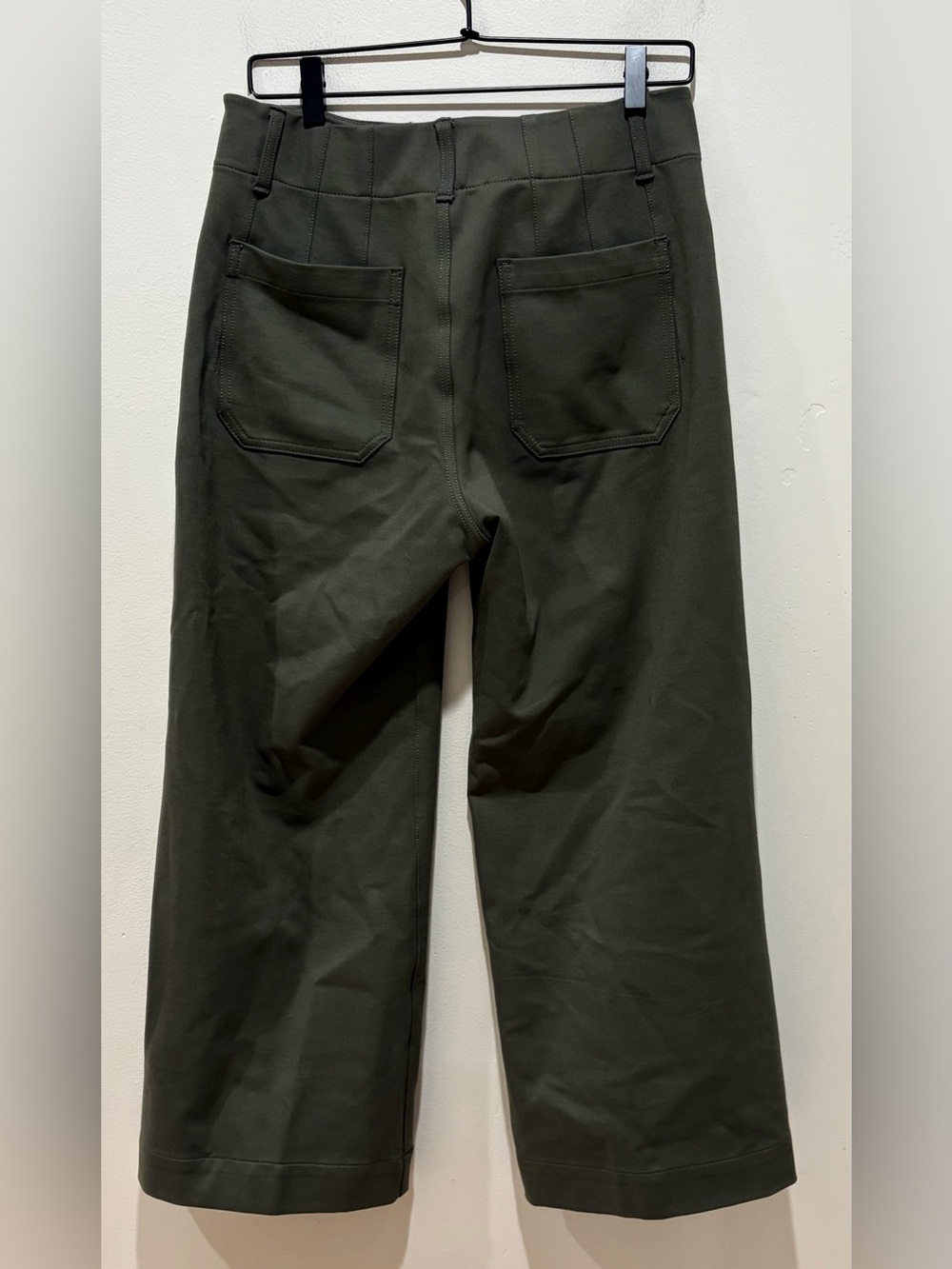 Maeve by Anthropologie The Collette Dark Army Green Cropped Wide Leg Pants - 29 - Picture 2 of 9